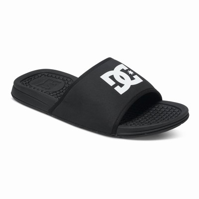 DC Bolsa Slides Men's Black Sandals Australia Sale DFO-971